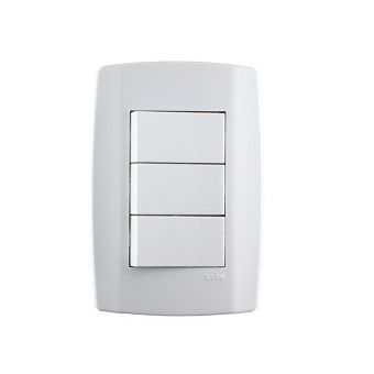 SLIM 3 INTERRUPTORES SIMPLES 10A 250V