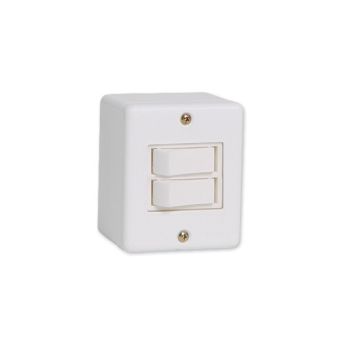 INTERRUPTOR SOBREPOR 2 TECLAS SIMPLES 6A 250V