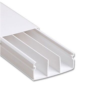 CANALETA COM DIVISORIA DUPLA FACE BRANCA 40x16x2000mm