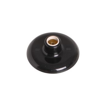 PLAFON 100W 250V COM RECEPTACULO IMP. PORCELANA PRETO