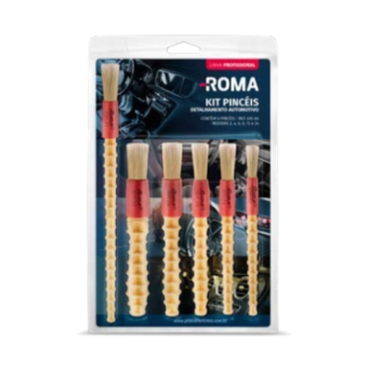 KIT PINCEIS DETALHAMENTO AUTOMOTIVO 6 PECAS