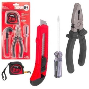 JOGO FERRAMENTAS c/ 4 Pecas JFN040 (Blister)