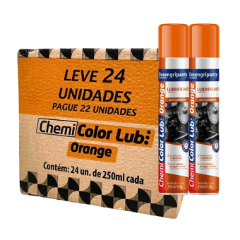 DESENGRIPANTE CHEMILUB ORANGE LEVE 24 PAGUE 22 250ml/120g