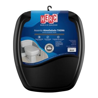 ASSENTO SANITARIO ALMOFADADO THEMA PRETO
