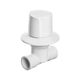 REGISTRO PRESSAO SOLDAVEL COM CANOPLA BRANCO FACILITA 25mm