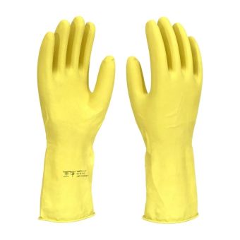 LUVA LATEX FORRADA AMARELA GG 10"