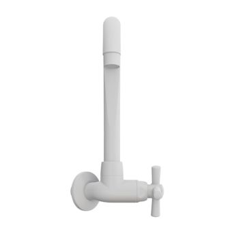 TORNEIRA MULTIUSO PAREDE 1/2" 3/4" CROSS BRANCA