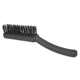 ESCOVA DE ACO PLASTICA 4 FILEIRAS