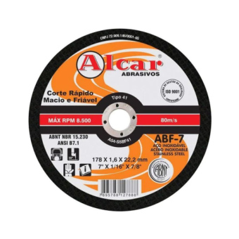 DISCO CORTE INOX ABF-7 178x1,6x22,2 (BNA) 7"c/5un