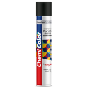 TINTA SPRAY UG PRETO BRILHANTE 250ml