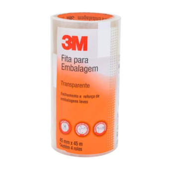 FITA P/ EMBALAGEM TRANSPAR. 48mmX50m