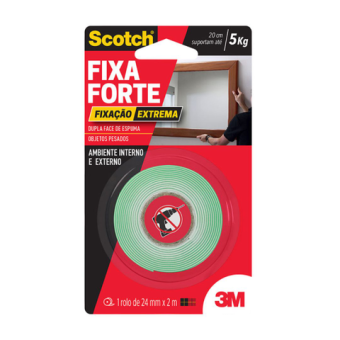 FITA FIXA FORTE EXTREMA DUPLA-FACE 24mmX2m