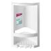 CANTONEIRA COM GANCHOS BRANCO 38,5x23,5x16cm 5012-2