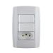 SLIM 2 INTERRUPTORES SIMPLES 10A + 1 TOMADA 10A 250V