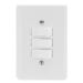 STYLUS-INTERRUPTOR 3 TECLA SIMPLES 6A 250V C/ PLACA 4X2