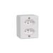2 TOMADAS FIXAS SOBREPOR BIPOLAR 2P + T 10A 250V