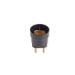 SOQUETE BIPOLAR NYLON COM PINO MACICO 4A 150W 250V PRETO