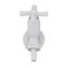 TORNEIRA DE TANQUE 15cm BICO MANGUEIRA 1/2" 3/4" CROSS BRANCA