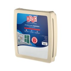 ARMARIO PARA BANHEIRO BEGE 34,5x37,5x9,8cm