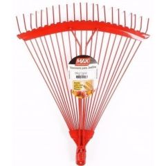 VASSOURA ARAME ACO 22 Dentes Regulavel Vermelha c/ cabo 1,2m