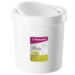 LIXEIRA REDONDA BASCULANTE BRANCA 4,3L