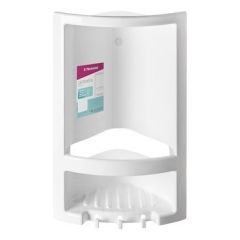 CANTONEIRA PLASTICO COM GANCHOS BRANCO 38,5x23,5x16cm