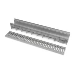 CALHA PLASTICA PARA PISO COM GRELHA 100x15x15cm