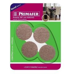 PROTETOR FELTRO ADESIVO REDONDO BEGE 4 PECAS 3,8cm