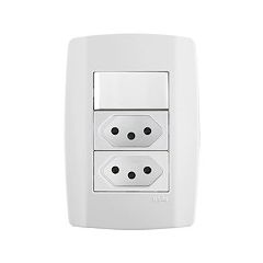 SLIM-CJ 1 INTER. SIMPLES + 2 TOMADA SIMPLES 10A 250V