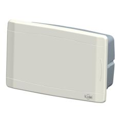 QUADRO DE DIST. 6/8 DISJ. NEMA/DIN C/ LENTE BRANCA- EMBUTIR