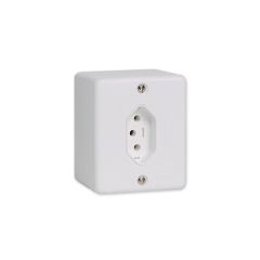 TOMADA FIXA SOBREPOR BIPOLAR 2P + T 10A 250V