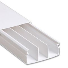 CANALETA COM DIVISORIA DUPLA FACE BRANCA 40x16x2000mm