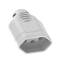 FEMEA BIPOLAR 2P+T BRANCO 10A 250V - 1 Pacote c/ 10 unidades