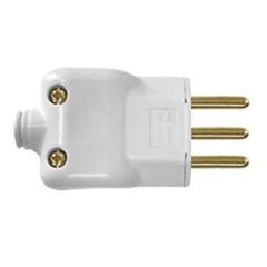 PINO PRENSA CABO 2P+T BRANCO 10A 250V