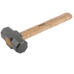 MARRETA DE ACO 1,0 Kg Pintura Epoxi c/ Cabo Mad.Encerado