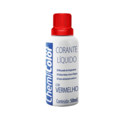 CORANTE LIQUIDO VERMELHO 50ml c/12un