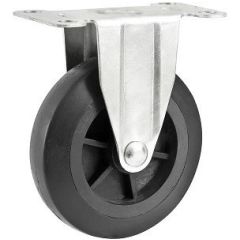 RODIZIO FIXO 4" PRETO 101mm(Diam. roda)