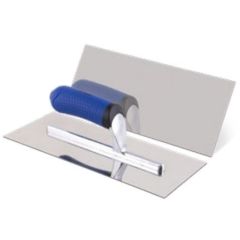 DESEMPENADEIRA ACO INOX LISA CABO EMBORRACHADO 28x12cm