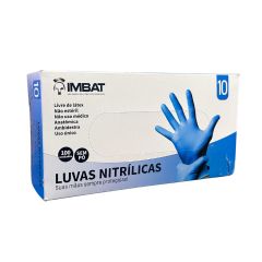 LUVA NITRILICA AZUL LIGHT GG 10" c/100un