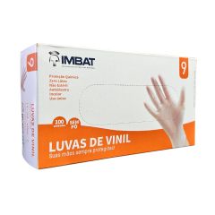 LUVA VINIL INCOLOR G 9" c/100un